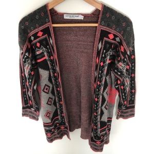 Cotton Emporium Tribal Cardigan Multicolor EUC Sm
